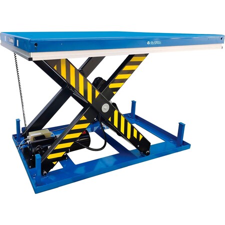 Global Industrial Power Scissor Lift Table, 67in x 47in, 8800 Lb. Cap, 41in Raised Height 293224